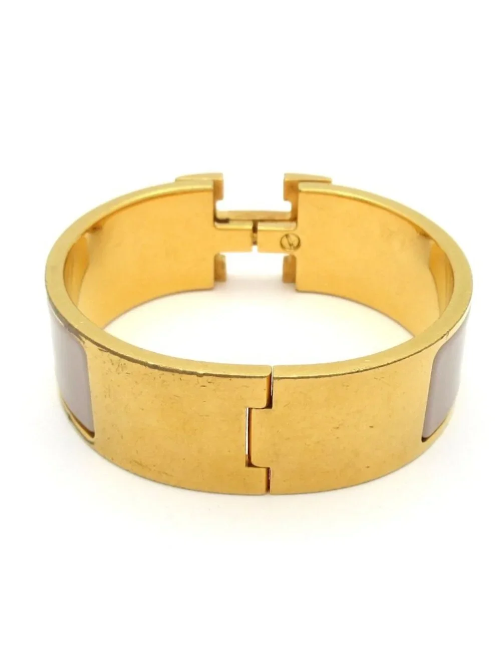 Hermes Bangle Clic Clac Gold Beige Bracelet